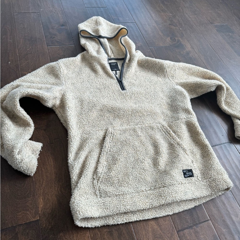Union quarter-zip sherpa hoodie